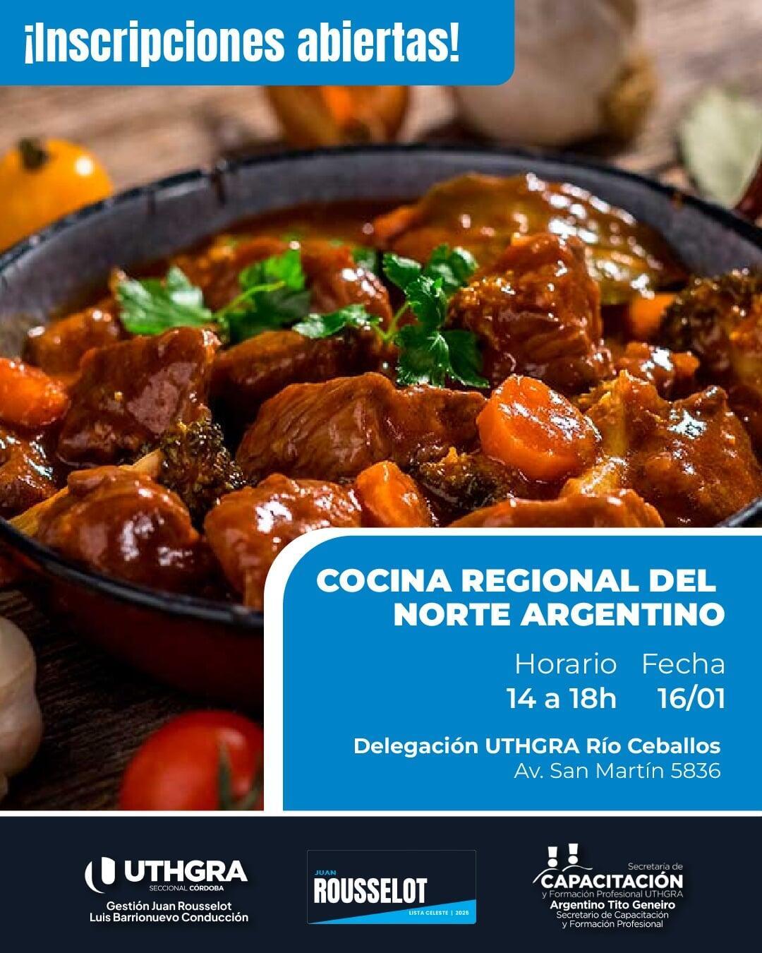 Nuevo Curso de Cocina del Norte Argentino en Río Ceballos